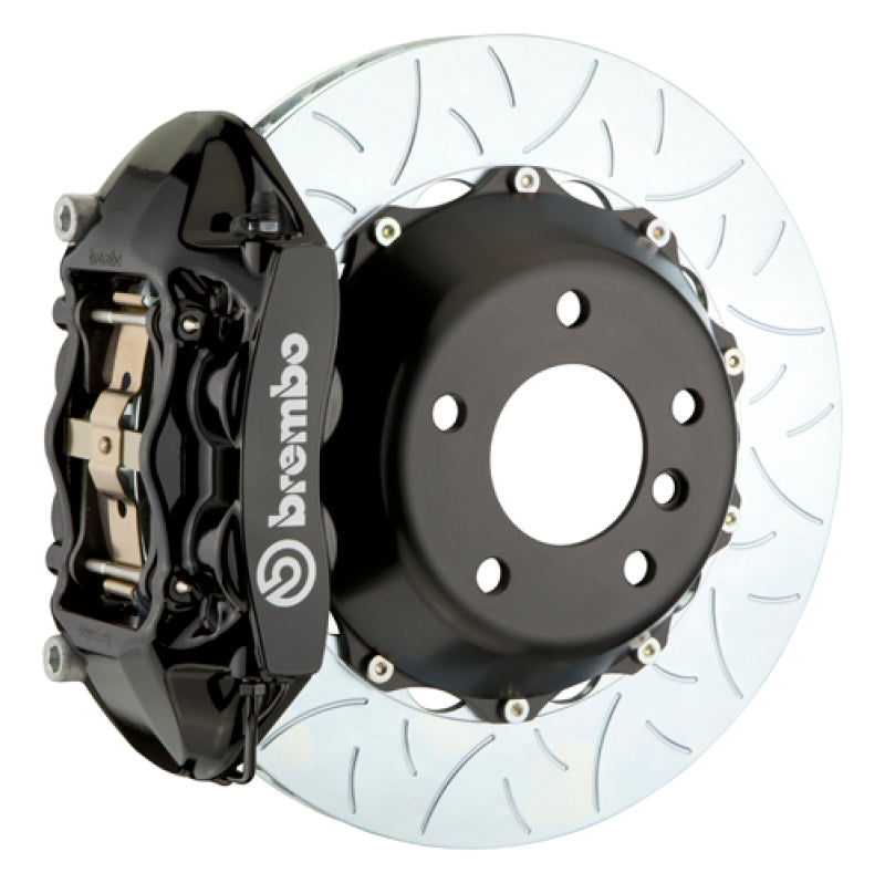 Brembo 08-14 Challenger SRT-8 Rr GT BBK 4Pis Cast 380x28 2pc Rotor Slotted Type3-Black