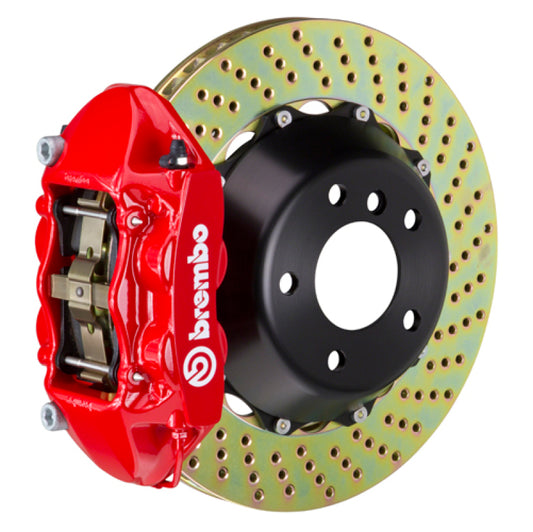 Brembo 12-21 Grand Cherokee SRT8 Rr GT BBK 4Pist Cast 380x28 2pc Rotor Drilled-Red