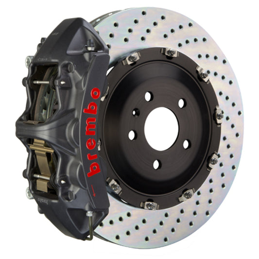 Brembo 08-14 Challenger SRT-8 Fr GTS BBK 6Pis Cast 380x34 2pc Rotor Drilled-Black HA