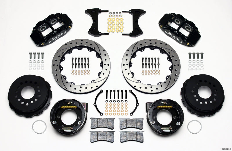 Wilwood Narrow Superlite 4R Rear P-Brk Kit 12.88in Drilled 2005-2014 Mustang