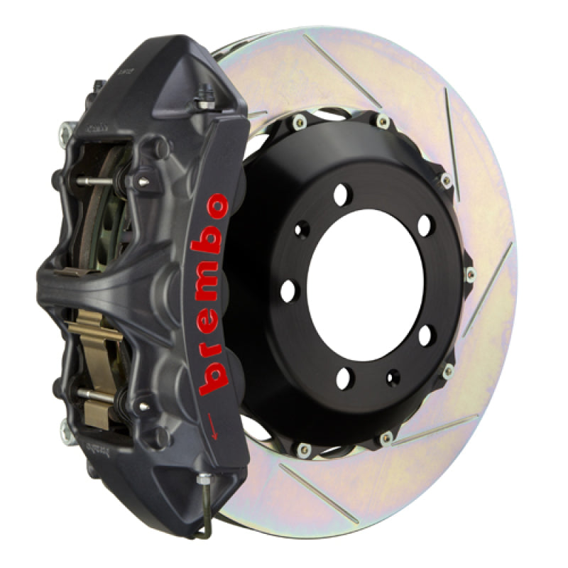 Brembo 11-23 Challenger w/V8 Exc AWD/SRT8 Fr GTS BBK 6Pis Cast 355x32 2pc Rtr Slot Type1-Black HA