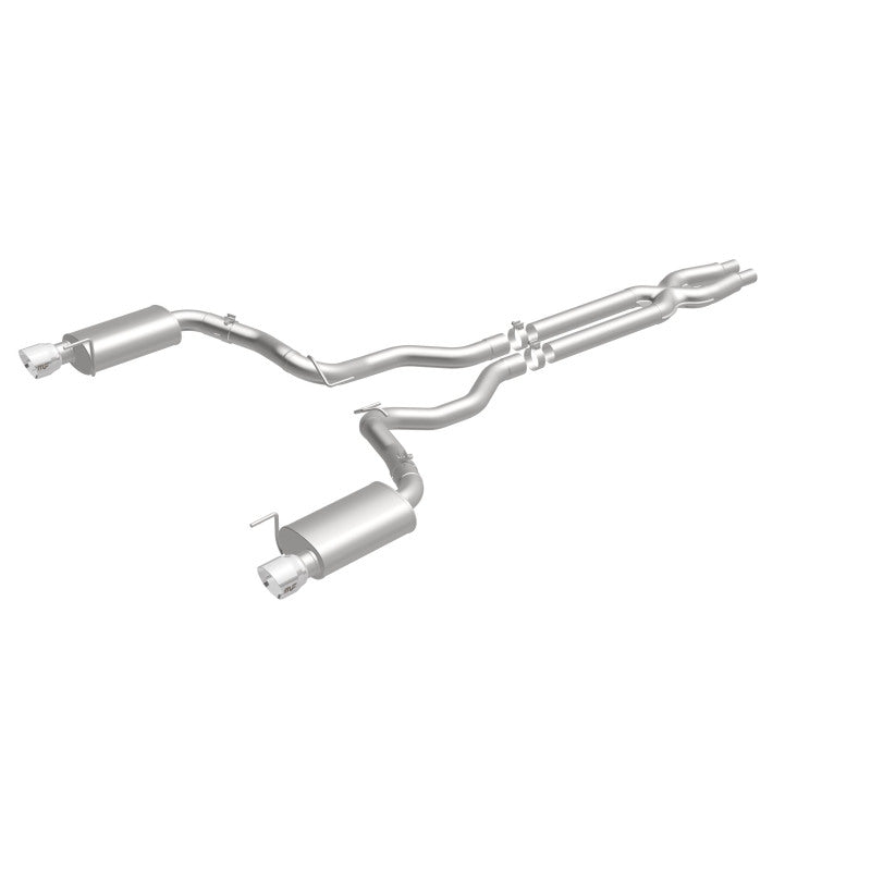 MagnaFlow Cat Back, SS, 3in, Street, Dual Split Polished 4.5in Tips 2015 Ford Mustang GT V8 5.0L