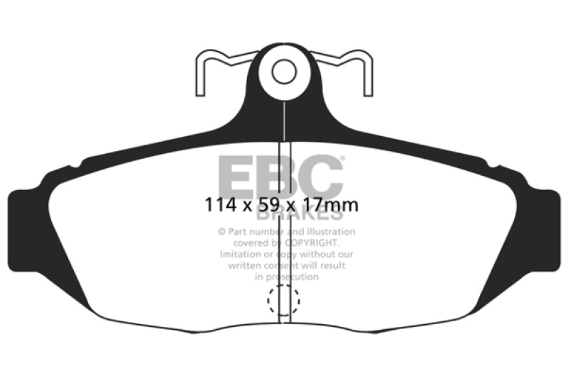 EBC 87-93 Ford Mustang 5.0 Redstuff Rear Brake Pads