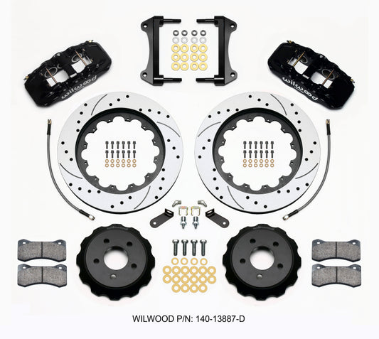 Wilwood AERO6 Front Hat Kit 15.00 Drilled 2015-Up Mustang w/Lines