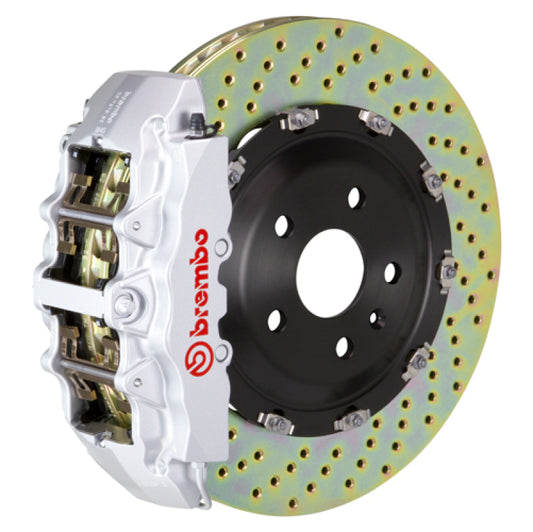 Brembo 11-21 Grand Cherokee (Excl. SRT) Fr GT BBK 6 Pist Cast 2pc 380x34 2pc Rotor Drilled-Silver