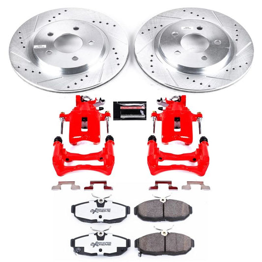 Power Stop 2012 Ford Mustang Rear Z26 Street Warrior Brake Kit w/Calipers