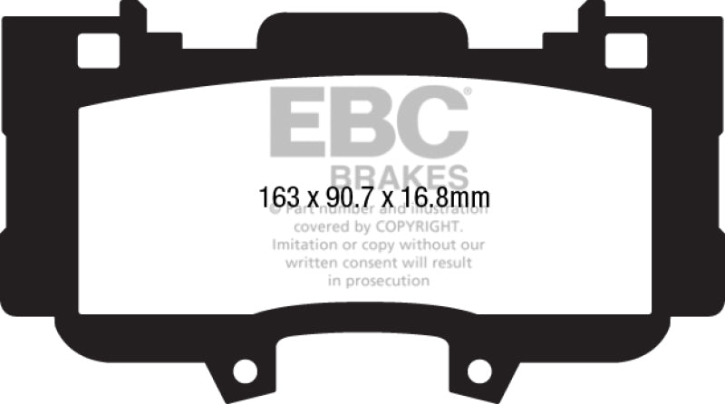 EBC 15+ Ford Mustang 2.3 Turbo Performance Pkg Yellowstuff Front Brake Pads